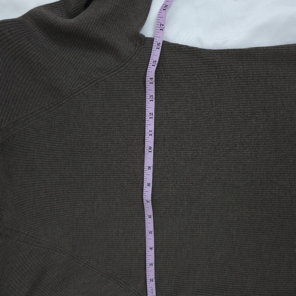 Brooks Brothers Ribbed Sweater Mens L Brown Mock Neck Extra Fine Merino Wool - Picture 4 of 8
